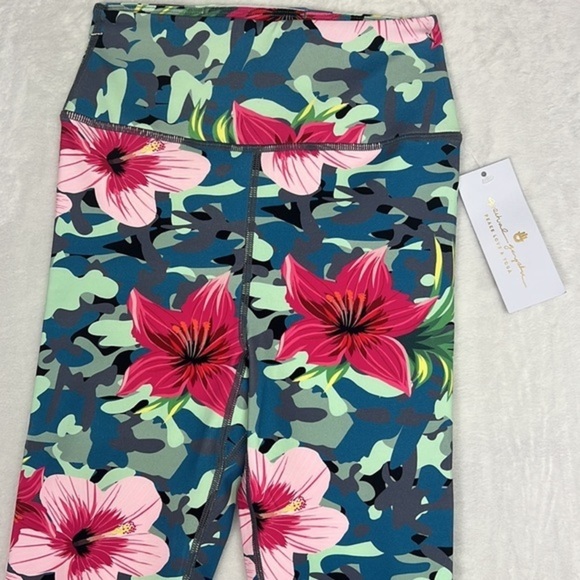 Spiritual Gangster Tropical Camo Floral Essential High Waist Colorful Leggings - Picture 4 of 16